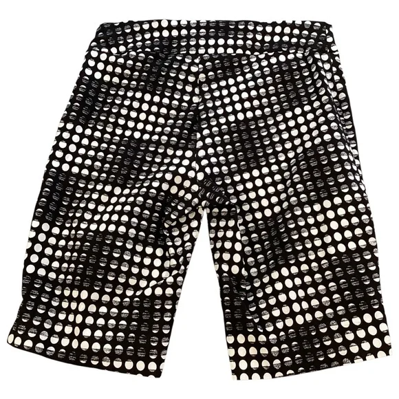 Hope & Harlow Stretchy Dress Bermuda Shorts, Size 12 Abstract Dots Pull On - Picture 4 of 7